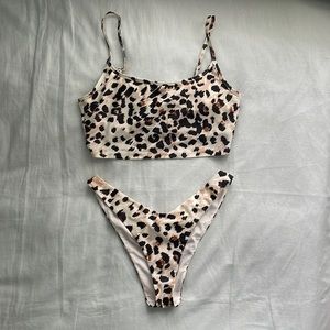 Aerie Leopard Bikini Set - Size M - EUC